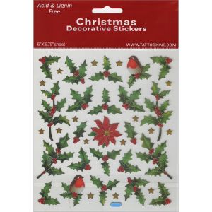 Sticker King StickersHolly Berries And Birds