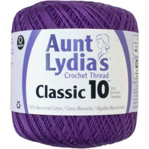 Aunt Lydia s Classic Crochet Thread Size 10 Purple