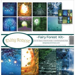 Reminisce Collection Kit 12inchesX12inches Fairy Forest W Fireflies & Unicorn