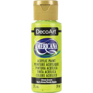 Americana Acrylic Paint 2oz Citron Green Transparent