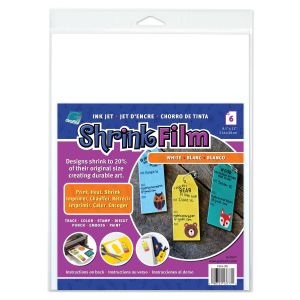 Grafix Ink Jet Shrink Film 8.5 inch X11 inch 6 Per Pkg -White