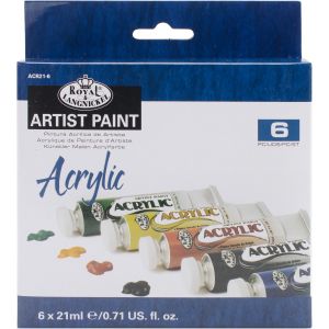 Acrylic Paints 21ml 6 Per Pkg Assorted Colors