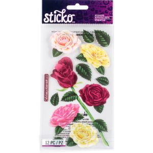 Sticko Vellum Stickers Roses