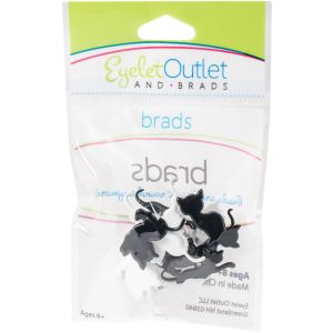 Eyelet Outlet Shape Brads 12 Per Pkg Kitten