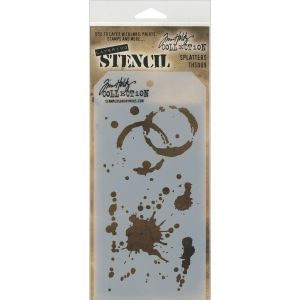Tim Holtz Layered Stencil 4.125 inch X8.5 inch Splatters