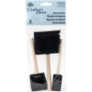 Foam Brushes 3 Per Pkg 1 inch 2 inch and 3 inch Widths