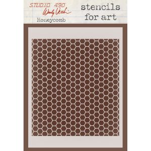Wendy Vecchi Stencils For Art 6.5 inch X4.5 inch Honeycomb