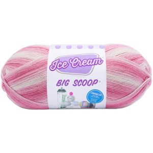Lion Brand Ice Cream Big Scoop Yarn Strawberry 1 Pack of 1Skein
