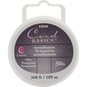 Cord Basics Monofilament Cord 30lb 300 Clear