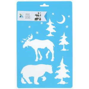 Momenta Stencil 7 inch X11 inch Moose and Bear