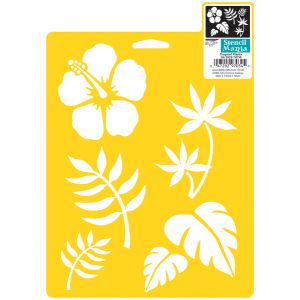 Stencil Mania Stencil 7 inch X10 inch Tropical Plants