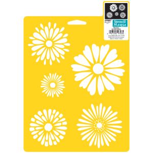 Stencil Mania Stencil 7 inch X10 inch Daisies