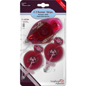 Scrapbook Adhesives E Z Runner Dispenser W 2 Refills Permanent .375 inch X147 Total
