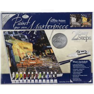 Acrylic Paint Your Own Masterpiece Kit 11 inch X14 inch Terrace At Night