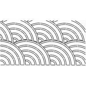 Sten Source Quilt Stencils By Pepper Cory C. L. Baptist Fan 10 inch X20 inch 