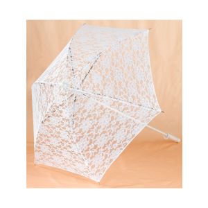 Rubies Lace Parasol White