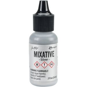 Tim Holtz Alcohol Ink Metallic Mixatives Silver Metallic Mixative