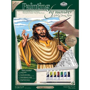 Paint By Number Kit Artist Canvas Series 9 inch X12 inch The Good Shepherd