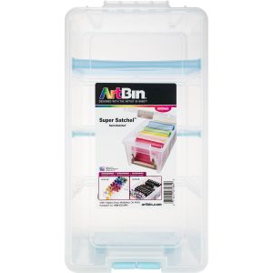 ArtBin Super Semi Satchel Aqua Handle Latch and Dividers
