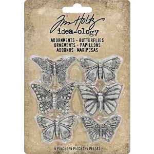 Idea Ology Metal Adornments 1 inch 6 Per Pkg Butterflies