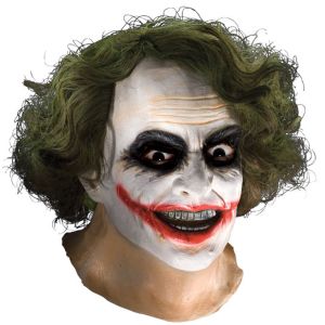 Batman Dark Knight Joker Mask With Hair Adult