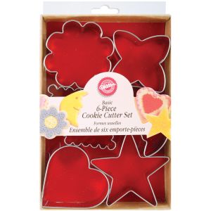 Metal Cookie Cutter Set 6 Per Pkg -Basic Shapes