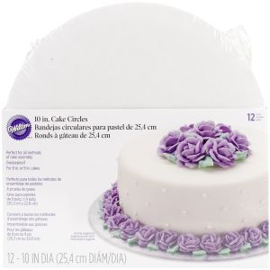 Cake Boards 10Inch Round White 12 Per Pkg