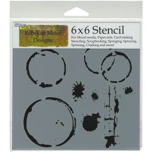 Crafter's Workshop Template 6inchX6inch Coffee Splotch