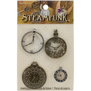 Steampunk Metal Accents 4 Per Pkg -Clocks 1