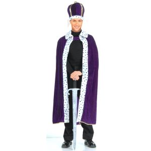 Forum Novelties Mens King Robe And Crown Set Red One Size