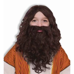 Forum Novelties Childs Biblical Wig And Beard Set Brown