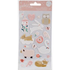 Night Night Baby Girl Puffy Stickers Icons