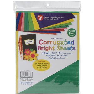 Corrugated Sheets 8.5 inch X77 inch 8 Per Pkg -Brights