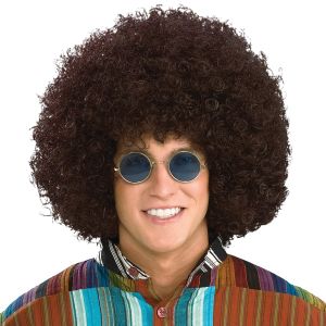 Forum Novelties Mens Jumbo Afro Hippie Costume Wig Brown One Size