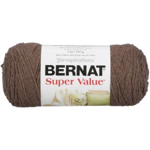 Bernat Super Value Solid Yarn Taupe Heather 1 Pack of 1 Skein