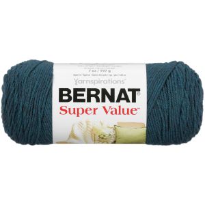 Bernat Super Value Solid Yarn Teal Heather 1 Pack of 1 Skein