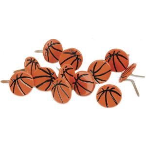 Eyelet Outlet Shape Brads 12 Per Pkg Basketballs