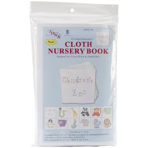 Jack Dempsey Stamped Cloth Nursery Books 8 inch X8 inch 12 Pages Children S Zoo