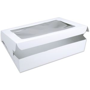 Window Cake Box White 14 inch X19 inch X4 inch 1 Per Pkg