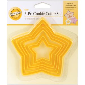 Nesting Plastic Cookie Cutter Set 6 Per Pkg Stars