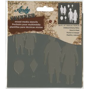 Andy Skinner Mixed Media Stencil And Mask Set 6 InchX6 InchChildren