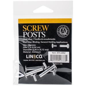 Lineco Bookbinding Aluminum Screw Posts 3 Per Pkg -1 inch 
