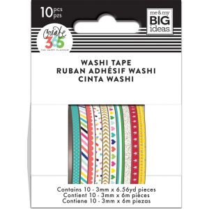 Happy Planner Mini Washi Tape 3mmx6.56yd Each Brights