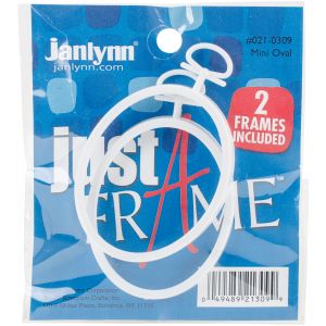 Janlynn Just A Frame Mini Oval Hoop 2.25 inch X2.75 inch 2Per Pkg White