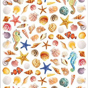 Paper House Life Organized Micro Stickers 2 Sht Beach Shells