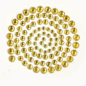 Kaisercraft Adhesive Rhinestones 100 Per Pkg Deep Yellow