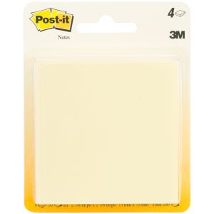 Post It Notes 3 inch X3 inch 4 Per Pkg Canary Yellow W 50 Sheets