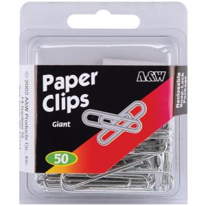 Paper ClipsGiant Silver 50 Per Pkg