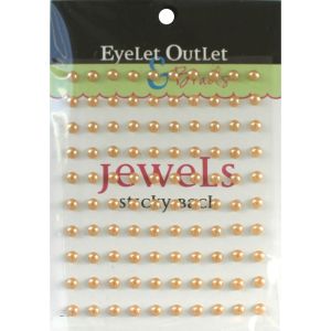Eyelet Outlet Adhesive Pearls 5mm 100 Per Pkg -Brown