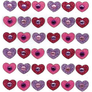 Jolee's Boutique Dimensional Stickers-Tween Gem Hearts